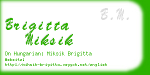 brigitta miksik business card